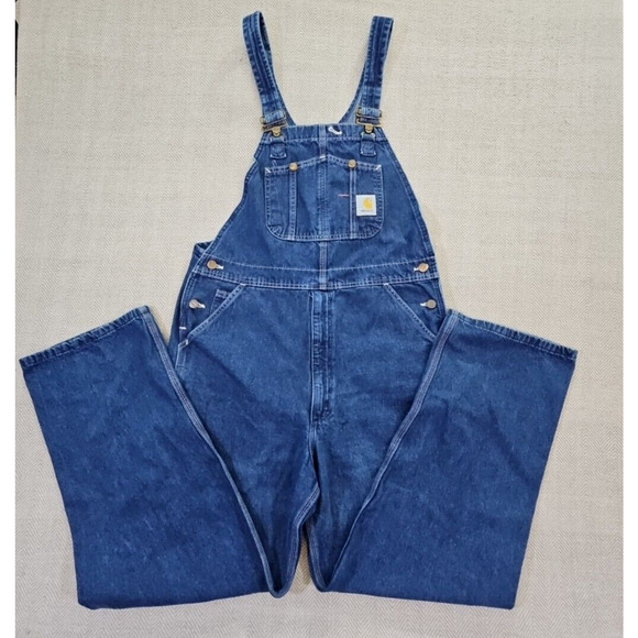 Carhartt Denim Dungarees Overalls Workwear Coveralls XL W 38 x L 32 Y2K Blue